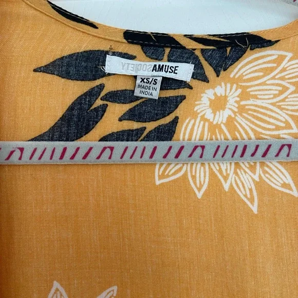 Yellow Floral Print Kimono - Picture 4 of 4